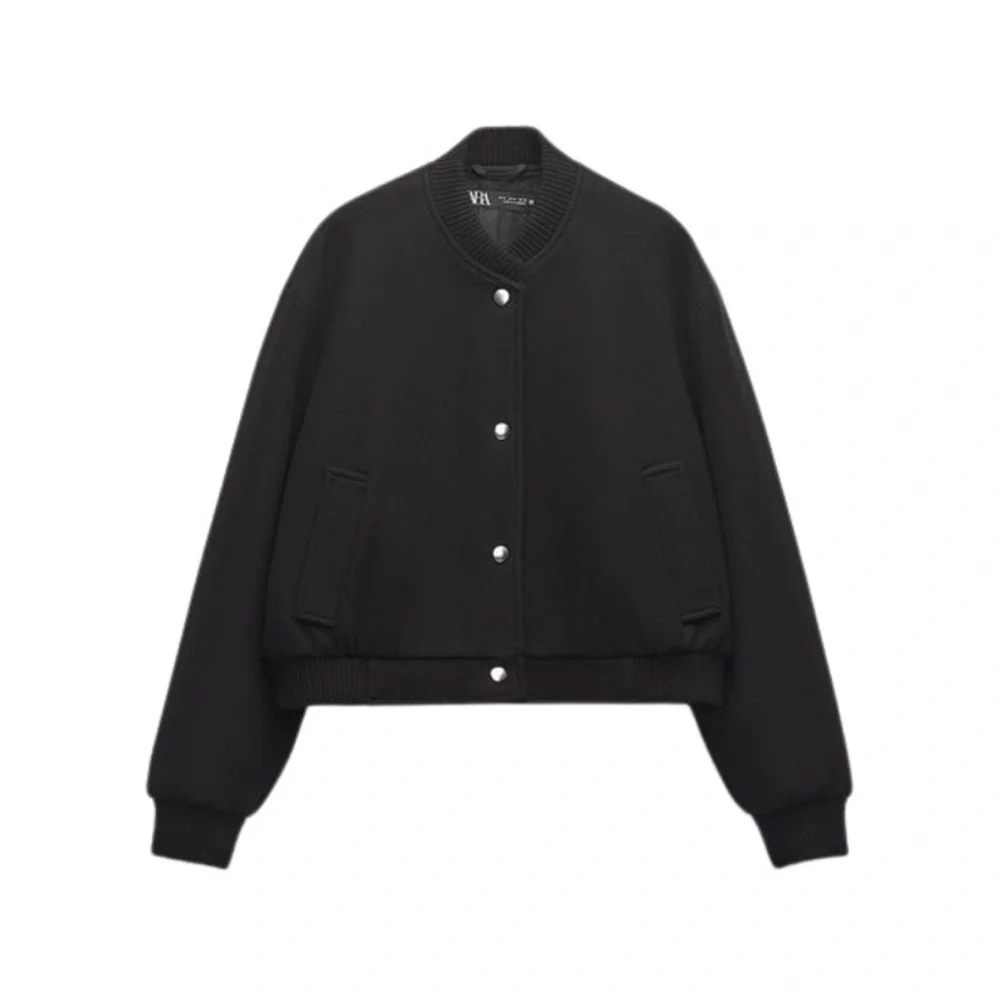 Black Bomber Jacket - Picture 1 of 3